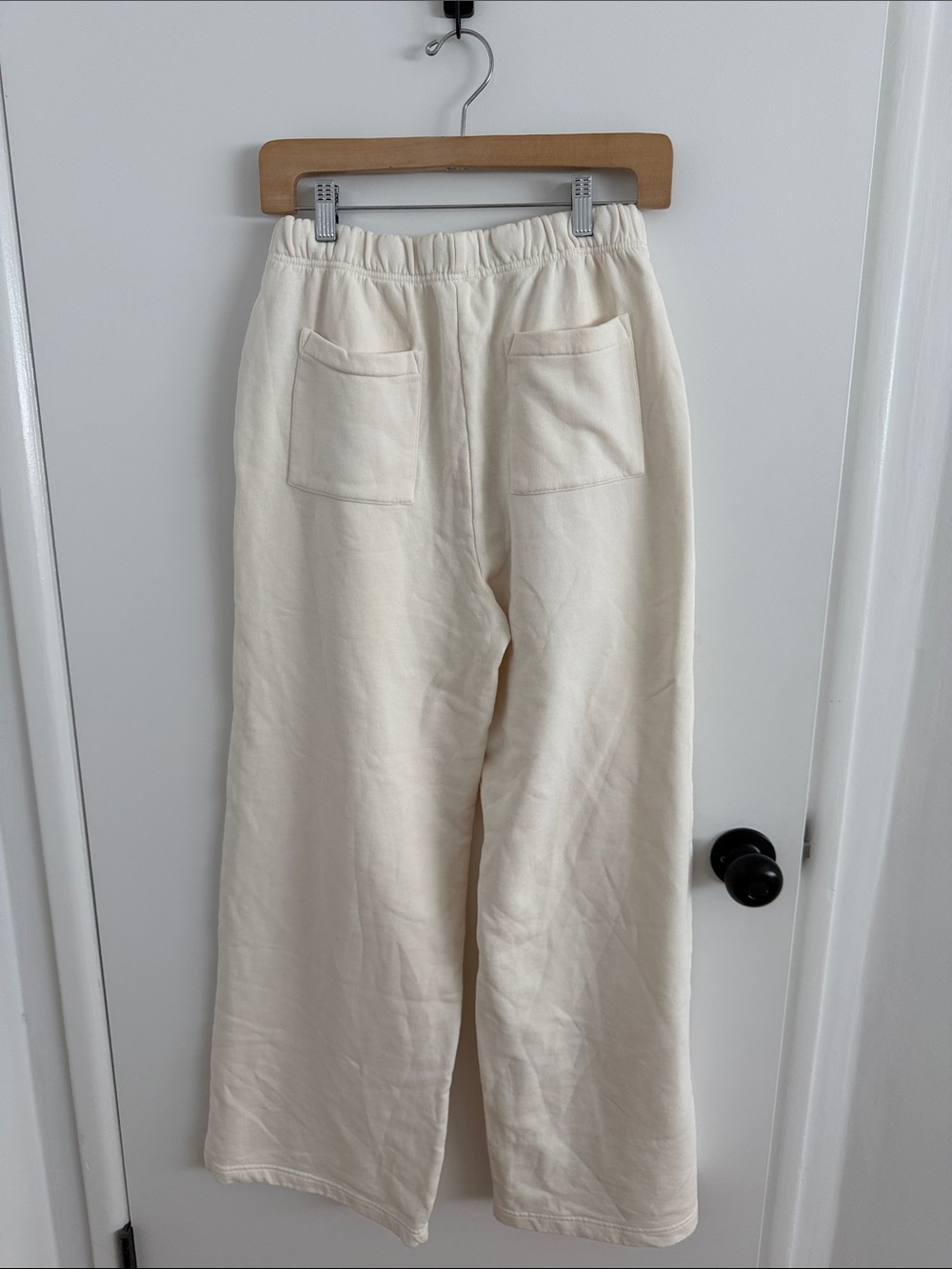 MATE the Label organic fleece straight leg track sweatpants in Bone S NWT - Picture 4 of 9